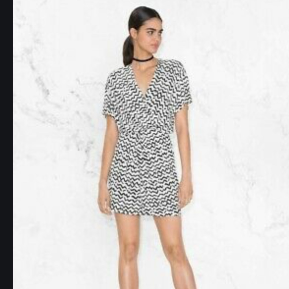 & Other Stories Black and White Mini Dress
